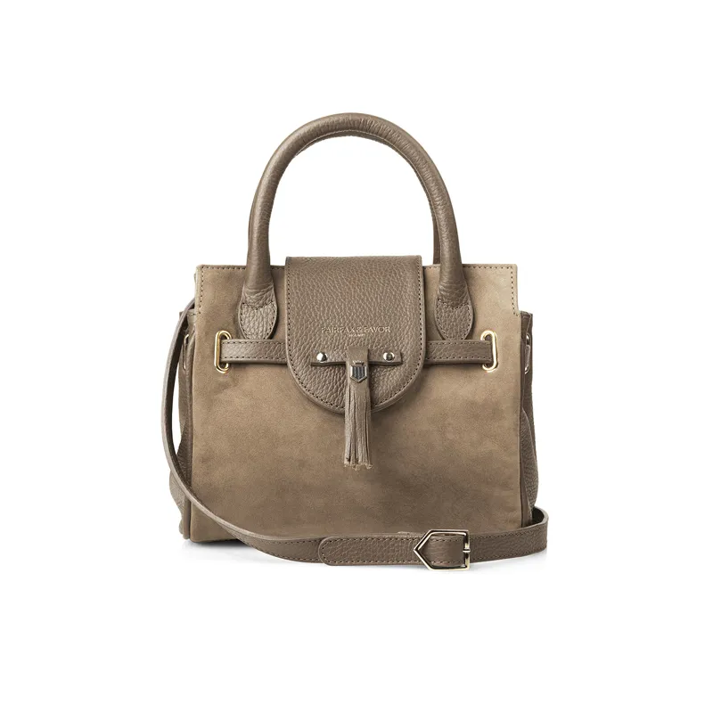 Fairfax and Favour Mini Windsor Bag in Taupe